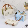 Homiton Portable Shower Caddy Collapsible Plastic Shower Basket Tote with