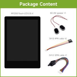 Waveshare RP2350 2.8inch Capacitive Touch Display Development Board, 240x320, IPS Panel, 5-Point Touch, SPI Interface Display, Accelerometer And Gyroscope Sensor, Dual-Core & Dual-Architecture Design