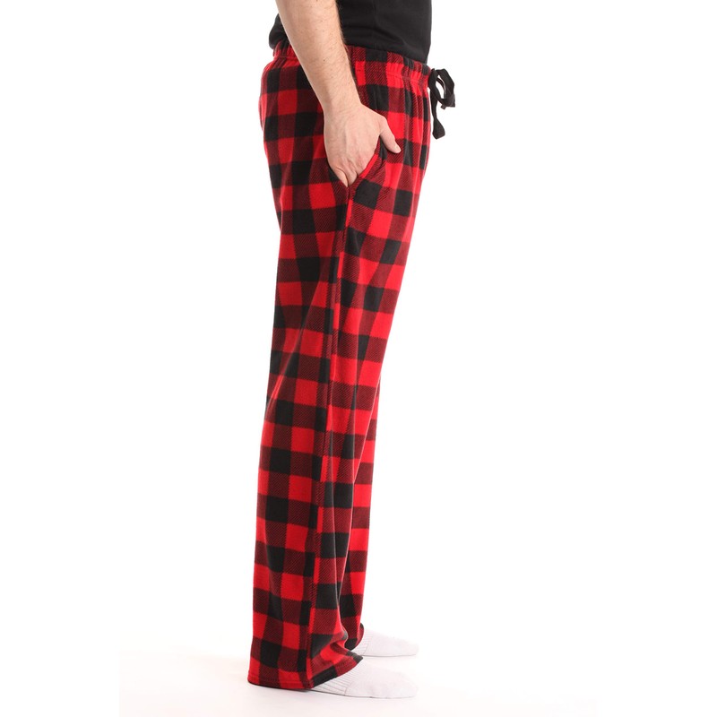 #FollowMe 45902-1A-XL Polar Fleece Pajama Pants for Men/Sleepwear/PJs, Red Buffalo