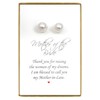 White Pearl Stud Earrings, Mother of the Bride Gift Earrings,