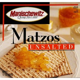 Manischewitz Unsalted Matzo, 10 Oz, Pack Of 12 by Manischewitz