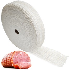 Towfed 164ft Meat Netting Roll, Elastic Smoked Meat Poultry Ham Netting Meat Butcher Twine Net for Meat Cooking Smoking, or Drying (18)