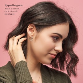 KEZEF 925 Sterling Silver Hoop Earrings | 2mm High Polished Silver Hoops for Women, Girls and Men | Lightweight Earring 50mm Diameter