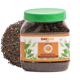 Darsam Loose Black Tea from Assam, 8.8oz (250g) - Bold and Aromatic Blend for Daily Use, Loose Leaf Tea, Stays Fresh in Airtight Jar, Non-GMO & Gluten Free