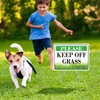 2 Pack Keep Off Grass Sign with Stake, 12.6"x9.5" keep