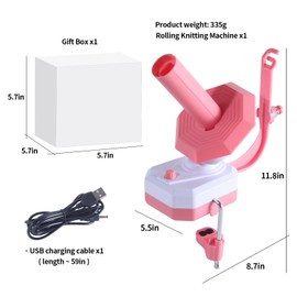 GAESHOW Wool Roller, Ball Winder, Wool Roller, Cross Winder, Yarn Winder for Crochet, Hand Operated Wool Wrapping Machines for Knitting Enthusiasts, Yarn Collector (Pink)