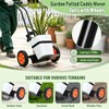 Plant Caddy with Wheels, 180LBS Stable Steel Base, Ergonomic &