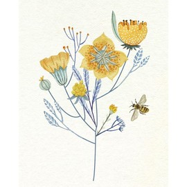 ArtDirect Honey Bees VI 15x18 Gallery Wrapped Canvas Museum Art by Wang, Melissa