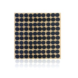 YAFIYGI 100Pcs Felt Cabinet Door Bumpers Pads Quiet Round Rubber Feet Non Slip Silicone Dots Thick 3/8" Adhesive Circles for Kitchen Cabinets Drawers Doors Bumper Pads Scratch Protection Black