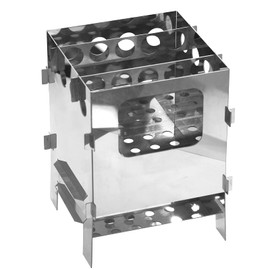 4BIG.fun Hobo Stove Camping Stove Wood Stove Stainless Steel Foldable Portable Compact Hobo Stove Outdoor Grill Camping Stove Backpack Stove