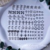 100PCS Star Nail Charms for Acrylic Nails Silver Cross Heart