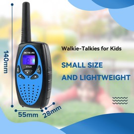 Retevis RT628 Walkie Talkie Kids Walkie Talkie Long Distance Adjustable Volume VOX Button Lock Toy for Family Camping Garden Outdoor Park Radio 8-12 Years (1 Pair, Blue)
