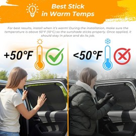 CARAMAZ Car Window Shade for Baby with Certified UV-Protection 2 Pack - 21"x14"