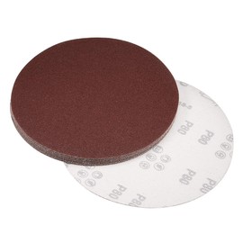 sourcing map 8" Hook and Loop Sanding Discs 80 Grit Aluminum Oxide Sandpaper for Random Orbit Sander Wood Metal Dry Polishing 10pcs