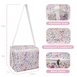 hdmuorl Lunch Bag Women, Insulated Lunch Box Tote Bag for Women Adult Men,Reusable Small Leakproof Cooler Cute Lunch Box Bags for Work Office Picnic Beach or Travel