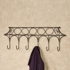 Touch of Class Myles Wall Hook Rack Taupe 35" Wx3 Dx12 H
