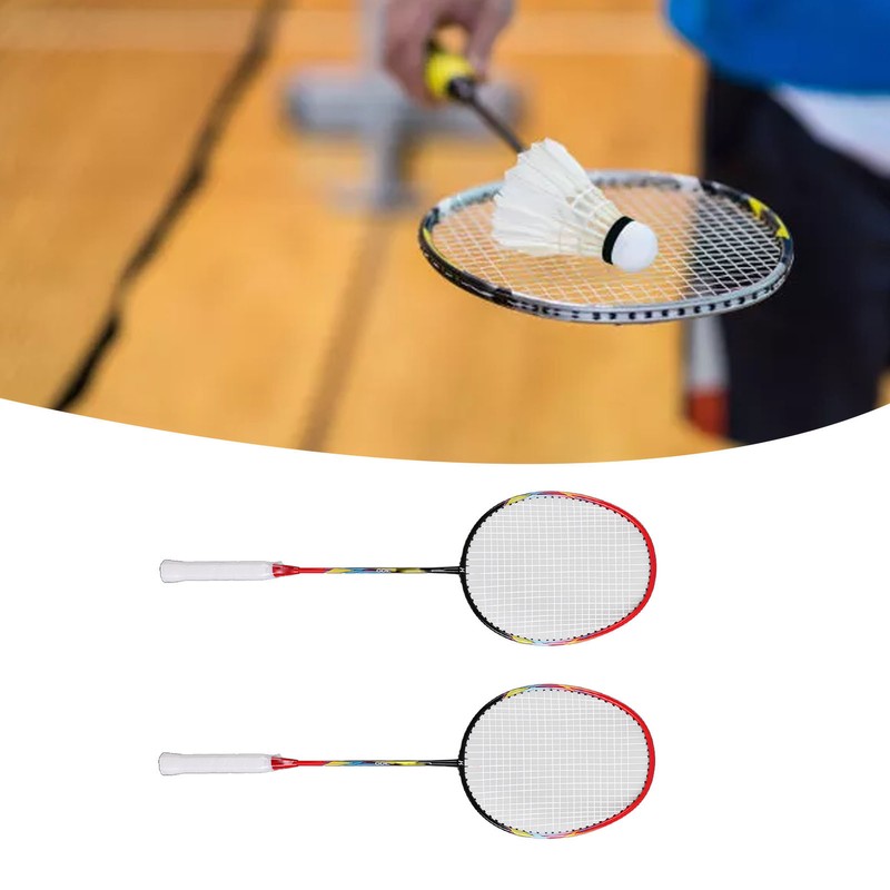 2 Player Badminton Racquet High Stability Lightweight Portable Sports Badminton