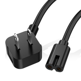 AGVEE 10ft AC Power Cord for Lift Chair or Power Recliner, Compatible with Lazyboy Ashley Okin Limoss Pride Catnapper Golden Berkline Replacement, ETL Listed 2-Prong Power Cable, Black