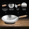 Helen's Asian Kitchen Round Bottom Wok Set, Carbon Steel and
