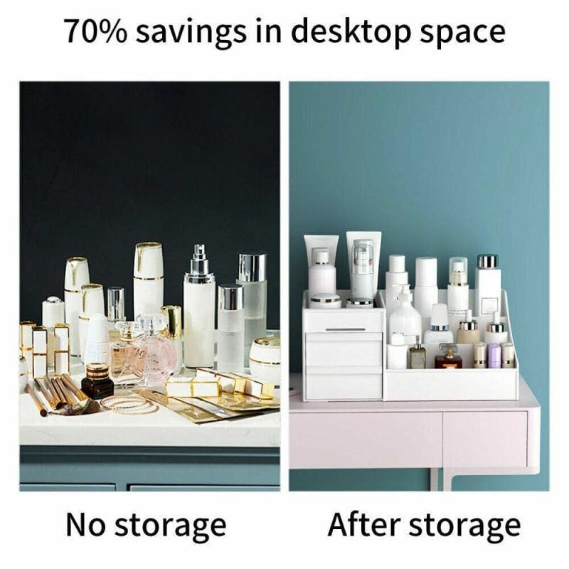 Cosmetic Makeup Organizer with Drawers Bathroom Skincare Storage Box Holder