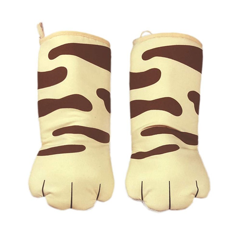 Oven Mitts Kitchen Cooking Baking Heat Resistant Cat Glove, 1