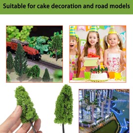 Model Trees Mixed 50pcs Mixed Model Trees, Garden Trees Miniature, Decoration trees Mini Diorama Trees Mixed Model Tree Train Trees DIY Landscape, Garden Simulation Landscape, 28/40/55/65mm