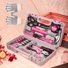 Elevon 131-Piece Pink Tool Set, Self-Use Tool Set with Storage