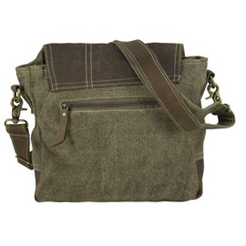 Sunsa Vintage Umhängetasche. Kleine Tasche aus Canvas & Leder. Nachhaltige Messenger Bag. Geschenk Ideen für Sie/Ihn