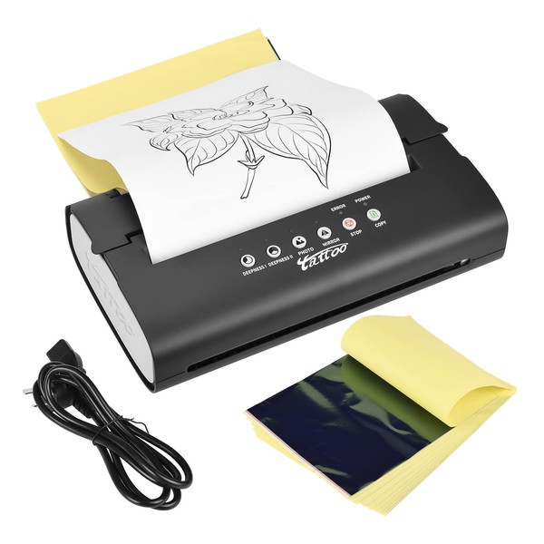 ATOMUS Tattoo Transfer Machine with 20pcs Tattoo Transfer Paper Portable