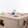 Interactive Wooden Whack-A-Mole Cat Toy, Engaging and Durable Play for