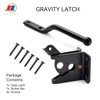 Gravity Gate Latch, Self-Locking Fence Latch, Black