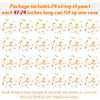 Tondiamo 24 Pcs Artificial Pearl String for Floating Candle Faux