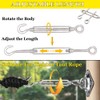 Turnbuckle Lsqurel 10PCS 304 Stainless Steel Turnbuckle Hook and Eye