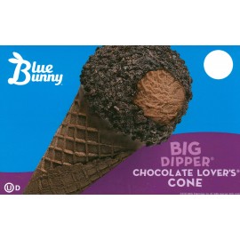 Blue Bunny Big Dipper Chocolate Lovers Cone Ice Cream Truck Sticker 8"x 5"