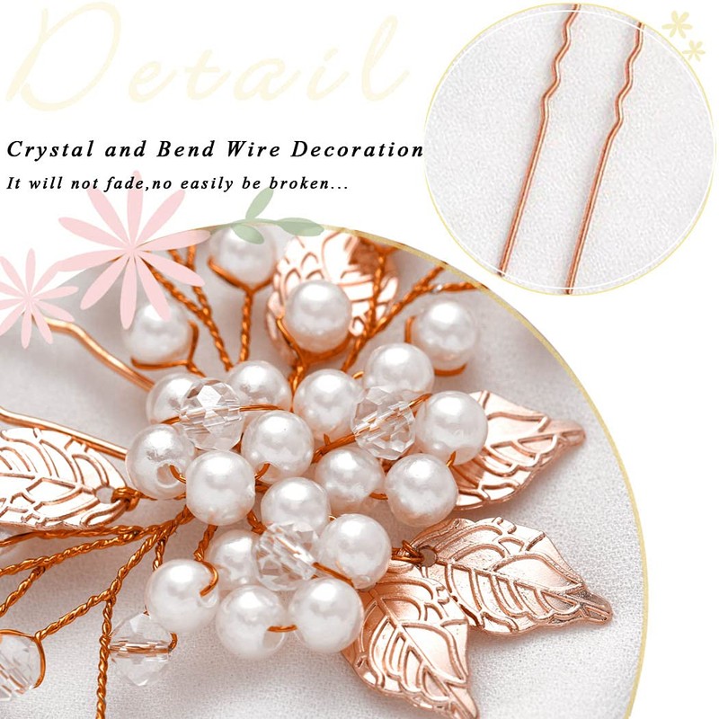 Heread Pearl Bride - Horquillas para el pelo para novia