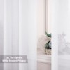 MIULEE 2 Panels Natural Linen Sheer Window Curtains Elegant Solid