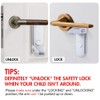 EUDEMON Childproof Door Lever Lock, Baby Safety Door Handle Lock,