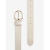 NEXT Regular Fit Leather Belt, Bone, L