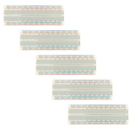 JESSINIE 5Pcs MB-102 Breadboard with 830 Tie Points Solderless Breadboard Experimental Board Universal Board 165×55×10mm MB-102