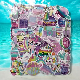 NIMMY Friends 50 Pcs Assorted Vinyl Stickers - Perfect for Party Bags, DIY Decoration, and Personalizing Laptops, Water Bottles, Phone Cases, Bedroom, School Lunchboxes and More (Cute Cakes)