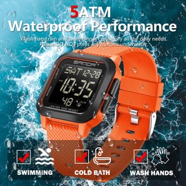findtime Men's Digital Watch Sports Waterproof Wath Military Alarm Stopwatch Running Watch Electronic Outdoor