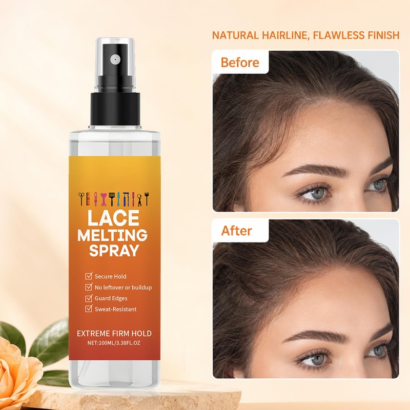 Lace Melting Spray, Extra Hold Melting Spray for Lace Wigs