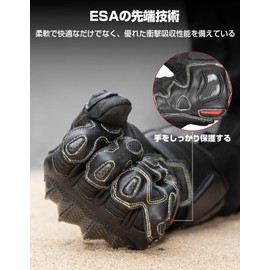 KEMIMOTO KM8025 Motorcycle Gloves, Motorcycle Gloves, Uses ESA Advanced Technology & High Strength Kevlar Yarn, Spring, Summer, Autumn, Winter, All Seasons, Lightweight, Smartphone Compatible
