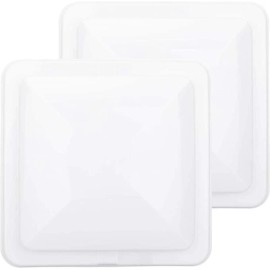 ONLTCO 2 Pack RV Vent Covers Camper Roof Replacement Trailer Ventline White 14" x 14"