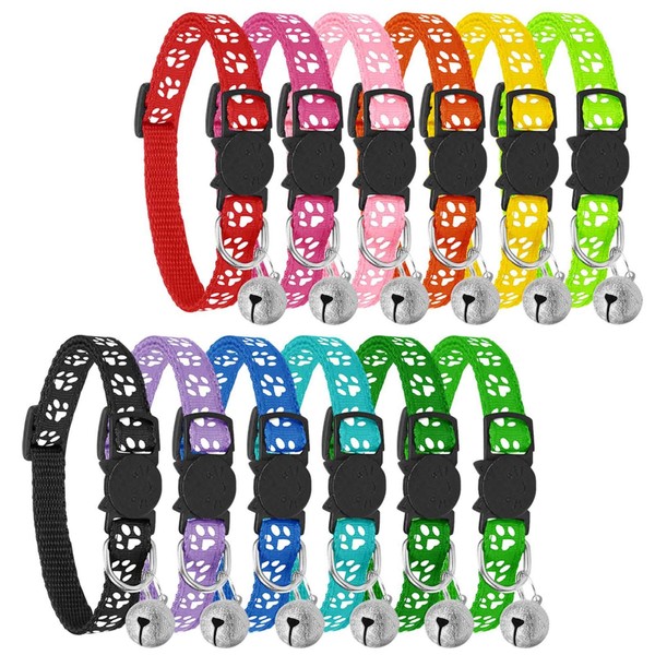 Reflective Cat Collars with Bells, Safe Quick Release Cat Collar,