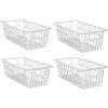 SANNO 15.7" Freezer Baskets Refrigerator Storage Baskets Bins Wire Storage