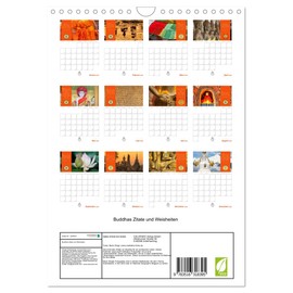 Buddhas Zitate und Weisheiten (Wandkalender 2026 DIN A4 hoch), CALVENDO Monatskalender