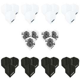 Harrows Darts Flights (15 Flights Total) I 100 Micron Dart Flights I Premium Extra Strong Made in UK I Professional (Dimplex Pack)