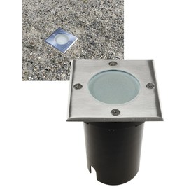 Bodenleuchte ''BEL Uni Q'', 10x10x13cm, IP65, GU10 Fassung, 4eckig