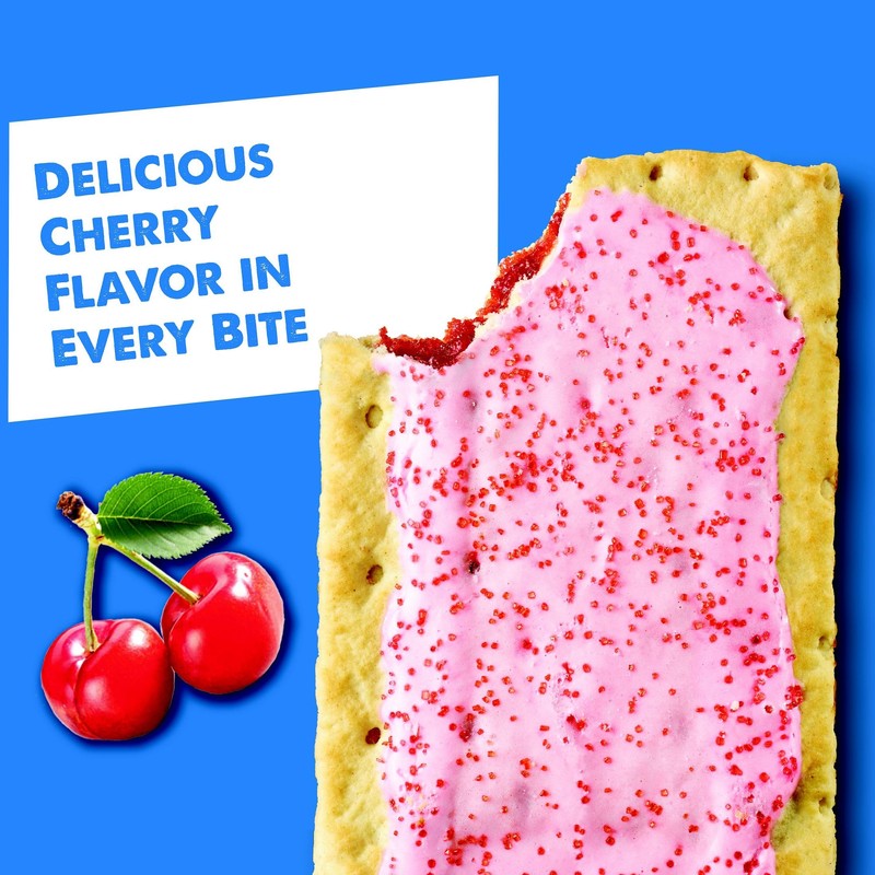Pop-Tarts Toaster Pastries, Breakfast Food and Kids Snacks, Frosted Cherry,